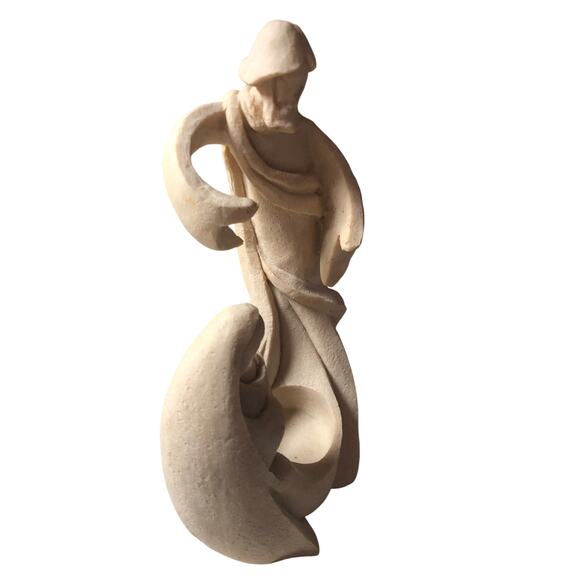 Nativity One Piece Sandstone Resin Christmas Candle Tea Light 9” - Picture 2 of 6